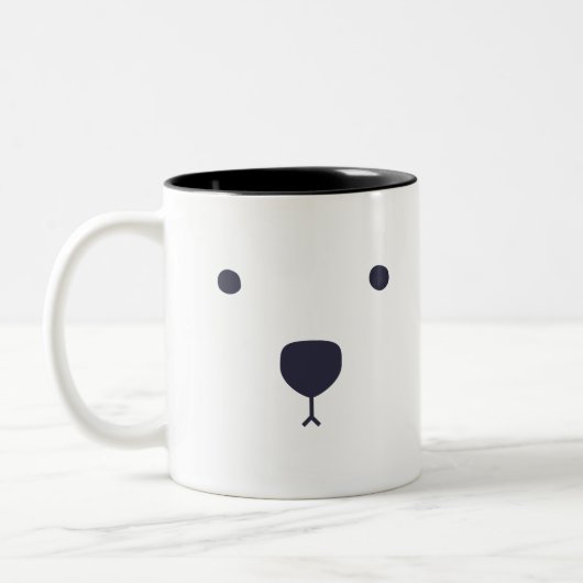 Tasse 2 Couleurs Étreintes d'ours blanc (Gauche)