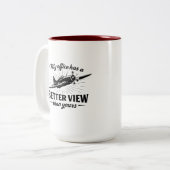 Tasse 2 Couleurs etter View Pilot WWII Plane Humor Tee (Devant gauche)