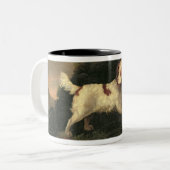 Tasse 2 Couleurs Étude d'épagneul de Clumber (Devant gauche)