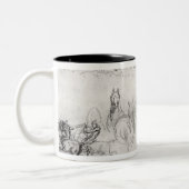 Tasse 2 Couleurs Étude des chevaux (Gauche)