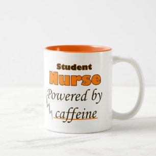Tasse 2 Couleurs Étudiant Nurse Powered by caffeine