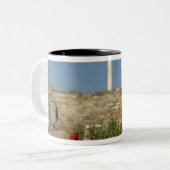 Tasse 2 Couleurs Europe, Grèce, Cyclades, Delos. Ruines de colonnes (Devant gauche)