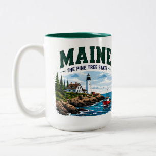 Tasse 2 Couleurs Évasion de la côte atlantique du Maine