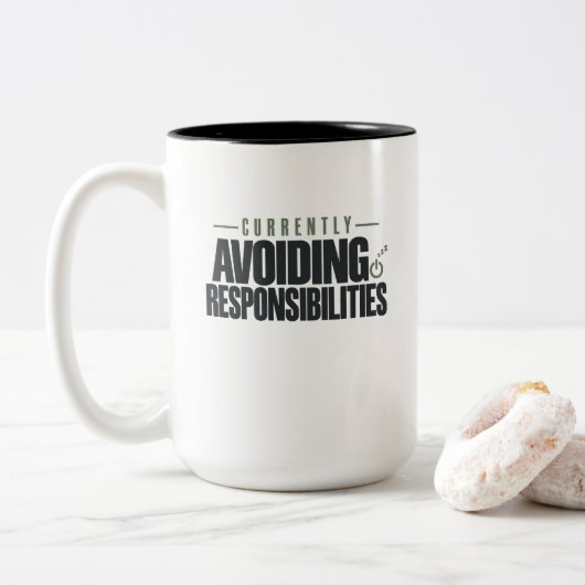 Tasse 2 Couleurs Évitement Actuel Des Responsabilités (Avec donut)