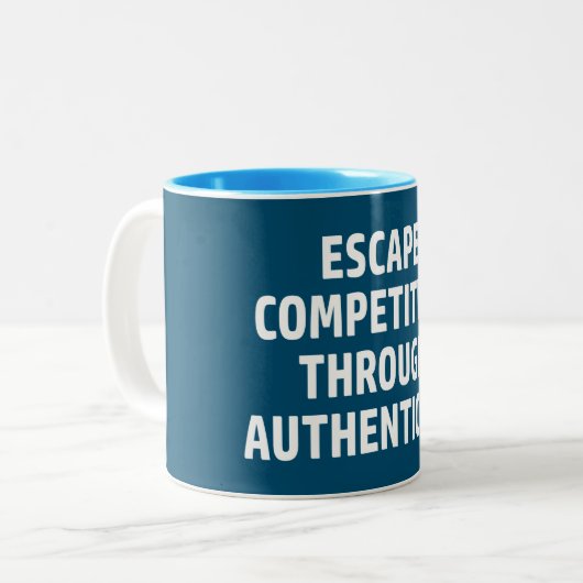 Tasse 2 Couleurs Éviter la concurrence par l'authenticité (Devant gauche)