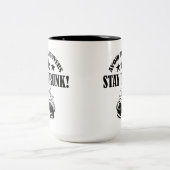 Tasse 2 Couleurs Évitez Les Poignées Restez Épuisés, Drôle Citation (Centre)