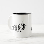Tasse 2 Couleurs Évolution de badminton (Devant gauche)