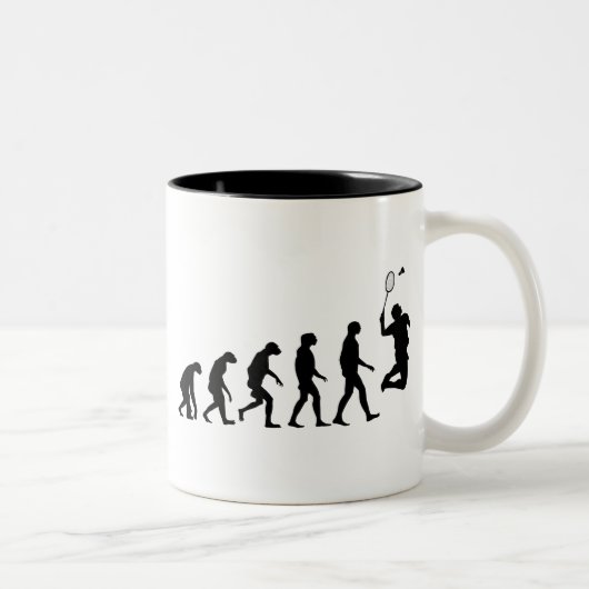 Tasse 2 Couleurs Évolution de badminton (Droit)