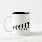 Tasse 2 Couleurs Évolution de badminton (Gauche)
