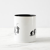 Tasse 2 Couleurs Évolution de badminton (Centre)