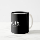 Tasse 2 Couleurs Evolution de la chemise guitariste, Rock Music Gui (Devant droit)