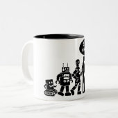 Tasse 2 Couleurs Évolution de robot (Devant gauche)