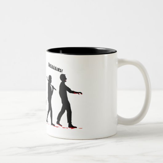 Tasse 2 Couleurs Évolution de zombi (Droit)