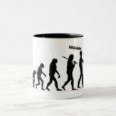 Tasse 2 Couleurs Évolution de zombi (Centre)