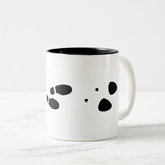 Tasse 2 Couleurs Évolution des empreintes de l'autorité (Devant droit)