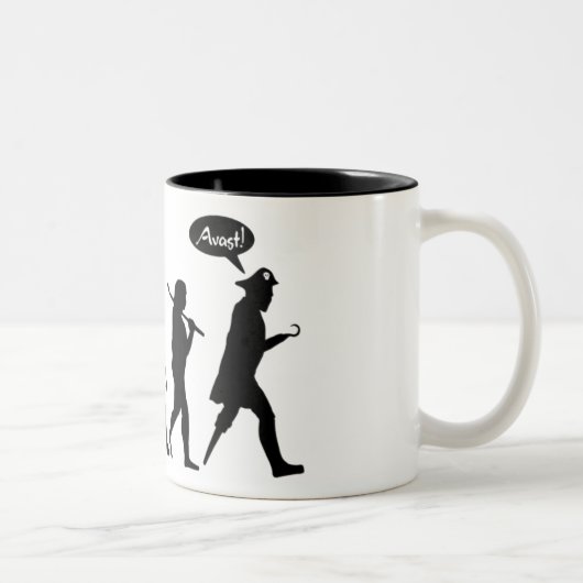 Tasse 2 Couleurs Évolution Drinkware de pirate (Droit)