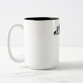 Tasse 2 Couleurs Évolution du football (vert) (Gauche)