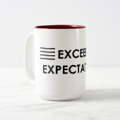 Tasse 2 Couleurs "Exceeds expectations" (Devant gauche)