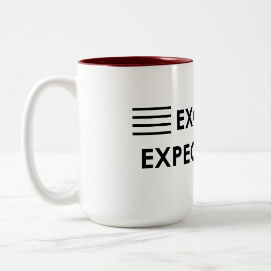 Tasse 2 Couleurs "Exceeds expectations" (Gauche)