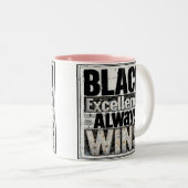 Tasse 2 Couleurs Excellence noire - Mois de l'histoire noire (Devant droit)
