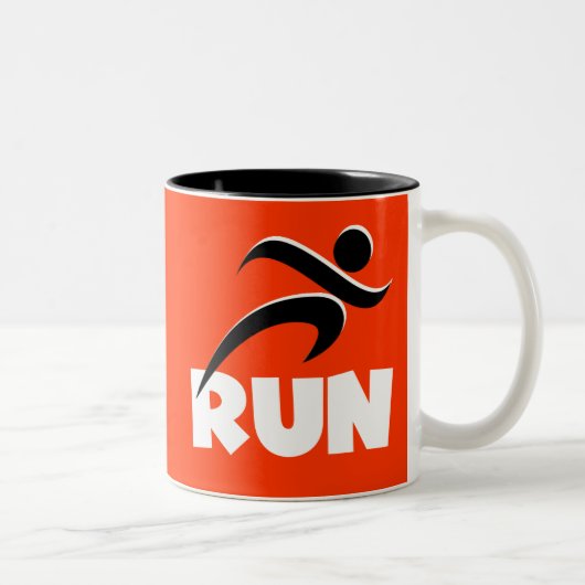 Tasse 2 Couleurs EXÉCUTER blanc (Droit)