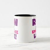 Tasse 2 Couleurs Exécuter Embrasser la vie rose pourpre (Centre)
