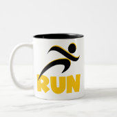 Tasse 2 Couleurs EXÉCUTER jaune (Gauche)