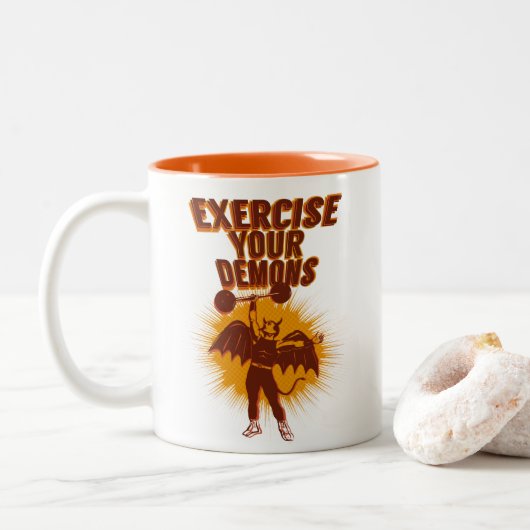 Tasse 2 Couleurs Exercez vos démons (Avec donut)