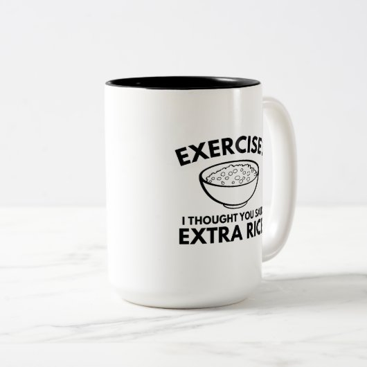 Tasse 2 Couleurs Exercice ? Riz extra (Devant droit)