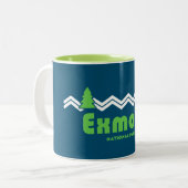 Tasse 2 Couleurs Exmoor National Park Rétro (Devant gauche)