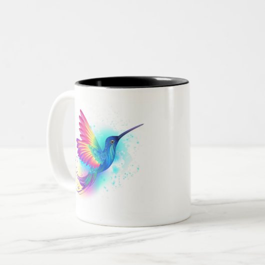 Tasse 2 Couleurs Exotic Rainbow Hummingbird (Devant gauche)