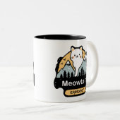 Tasse 2 Couleurs Explorateur de Meowtain – Conception d'aventure de (Devant droit)
