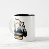 Tasse 2 Couleurs Explorateur de Meowtain – Conception d'aventure de (Devant gauche)