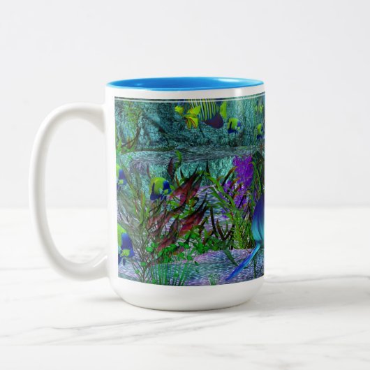 Tasse 2 Couleurs Exploration requins 3D (Gauche)