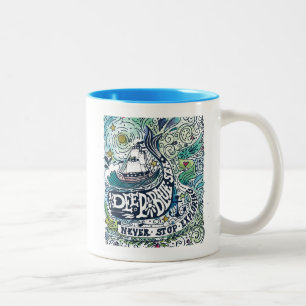 Tasse 2 Couleurs Explorer bleu profond d'arrêt de la mer Never