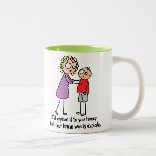 Tasse 2 Couleurs Exploser le cerveau (Droit)