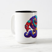 Tasse 2 Couleurs Explosion de monstre vibrant (Devant gauche)