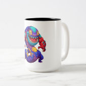 Tasse 2 Couleurs Explosion de monstre vibrant (Devant droit)