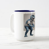 Tasse 2 Couleurs Expositasaur Dinosaur (Devant gauche)