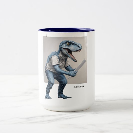 Tasse 2 Couleurs Expositasaur Dinosaur (Centre)