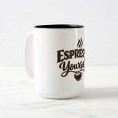Tasse 2 Couleurs Exprimez-vous avec un espresso (Devant gauche)