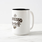Tasse 2 Couleurs Exprimez-vous avec un espresso (Devant droit)