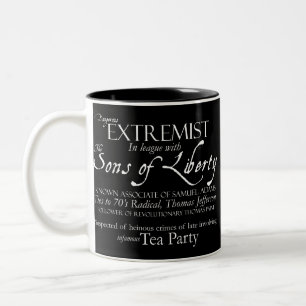Tasse 2 Couleurs Extrémiste dangereux : Affiche du 18ème siècle