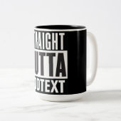 Tasse 2 Couleurs Extrémité droite ajoutez votre texte (Devant droit)