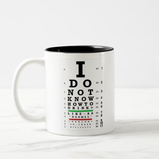 Tasse 2 Couleurs Eye Exam - Cadeaux Sobers Hommes Femmes (Gauche)
