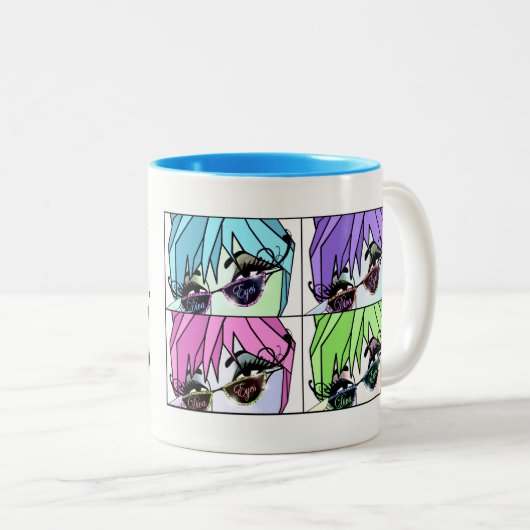 Tasse 2 Couleurs Eyelash Divas Lash Out! (Devant droit)
