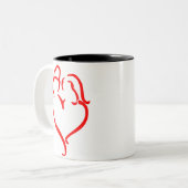 Tasse 2 Couleurs F6 | Couple pompier (Devant gauche)