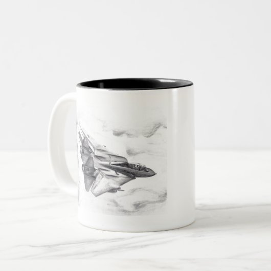 Tasse 2 Couleurs F-14 Tomcat (Devant gauche)