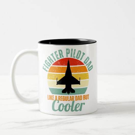 Tasse 2 Couleurs F-16 Pilote de combat père (Gauche)