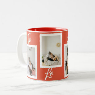 Tasse 2 Couleurs Fa La La Latte Noël Photomontage drôle